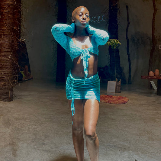 Tulum Blu Top (Ready to Ship)